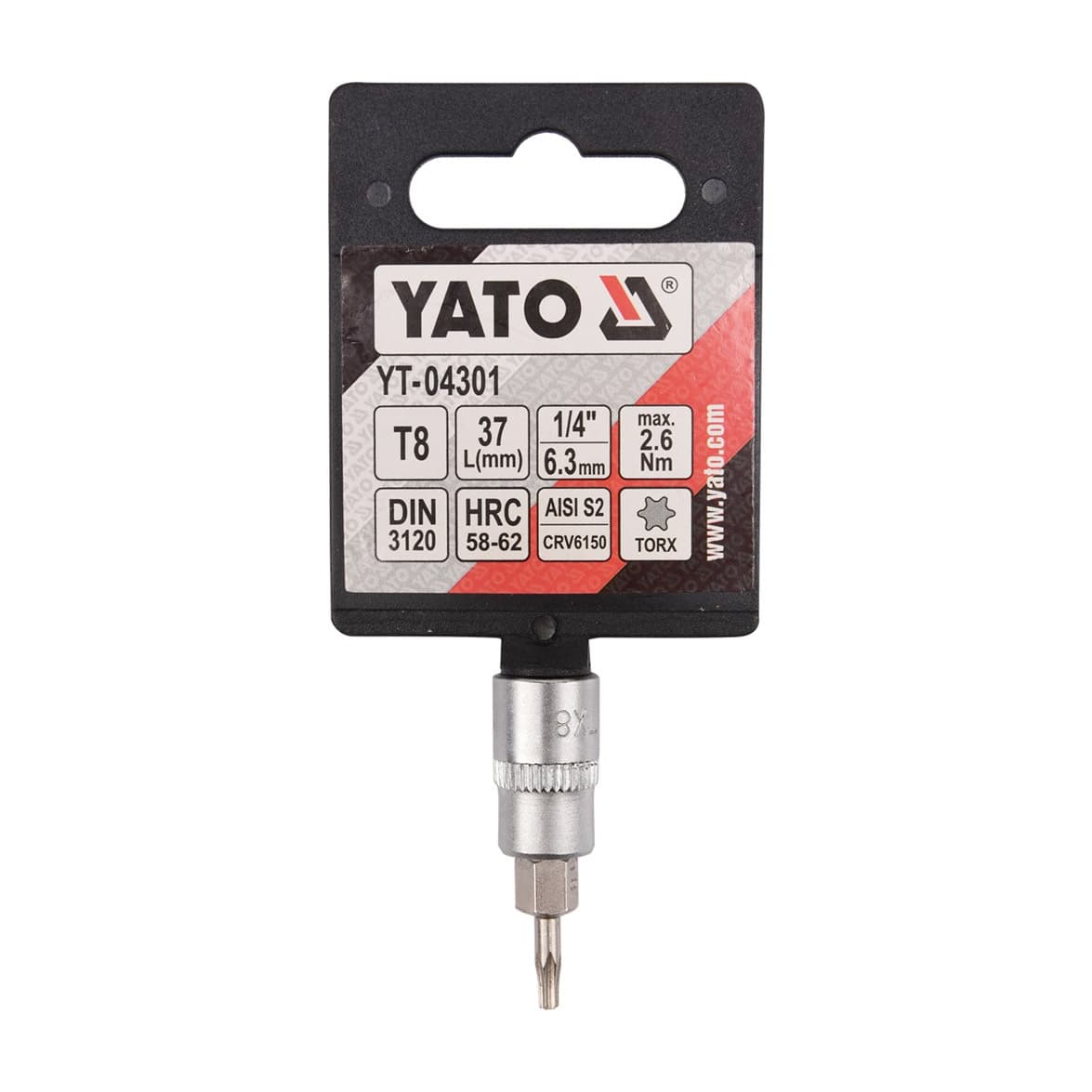 Yato T10 mm, 1/4 Square Drive Torx Bit Sockets, YT-04302 — view 2