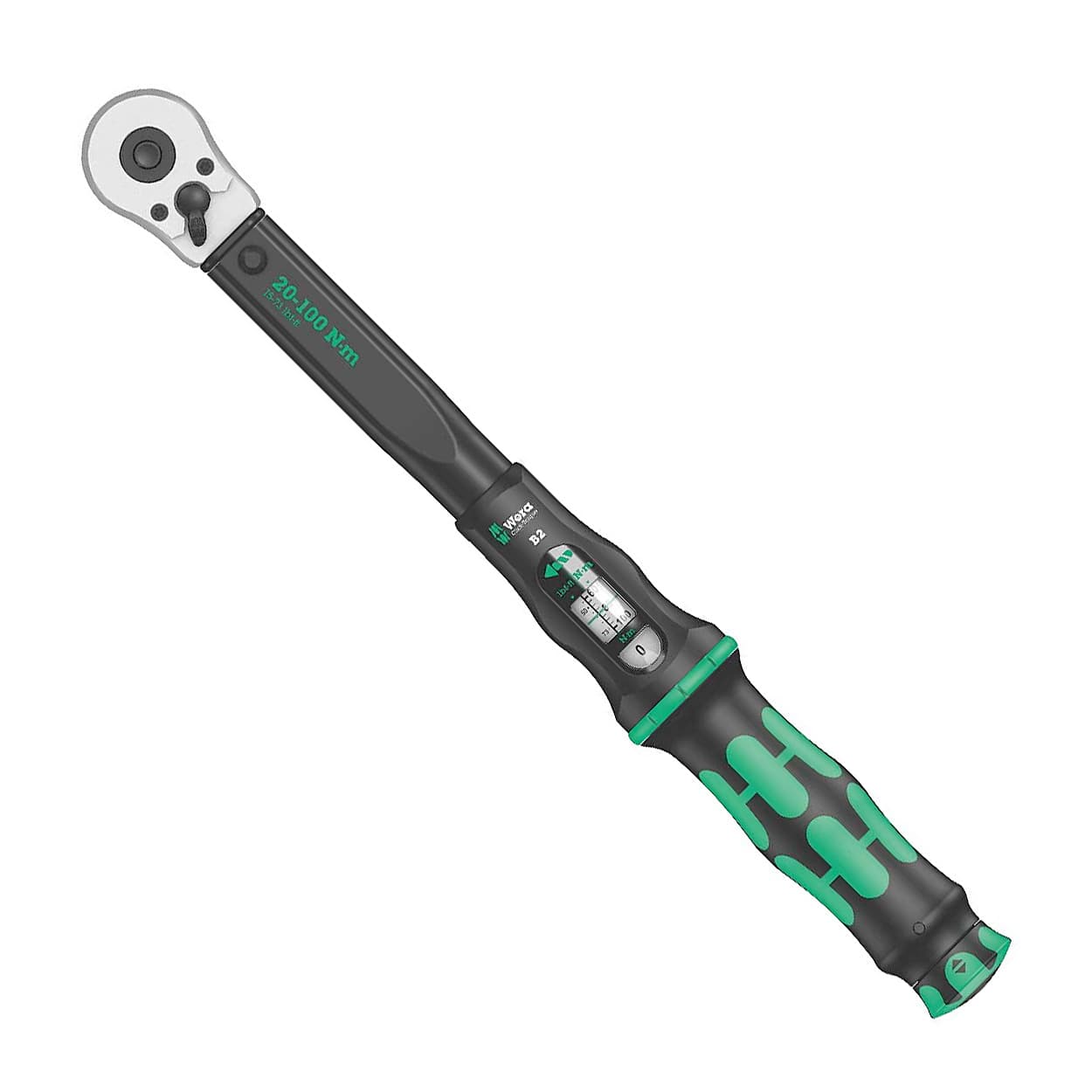 Wera 20 - 100 nm (3/8 Inch Sq. Drive) Torque B 2 Wrench With Reversible Ratchet, 05075611001 — view 1