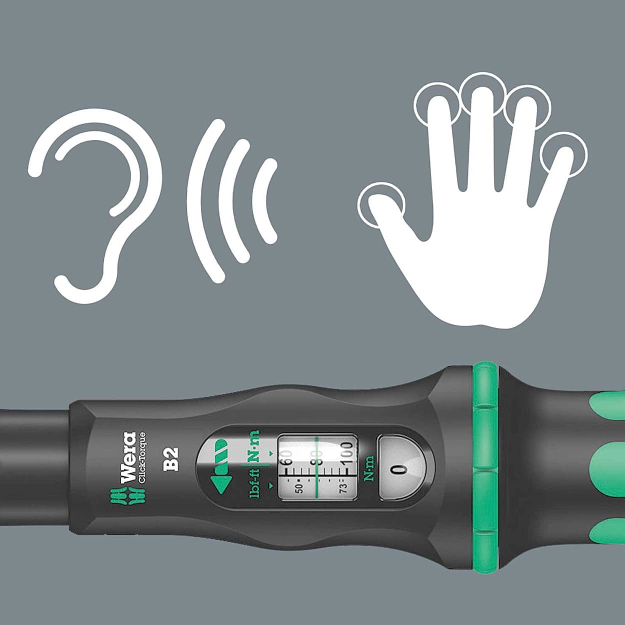 Wera 20 - 100 nm (3/8 Inch Sq. Drive) Torque B 2 Wrench With Reversible Ratchet, 05075611001 — view 4