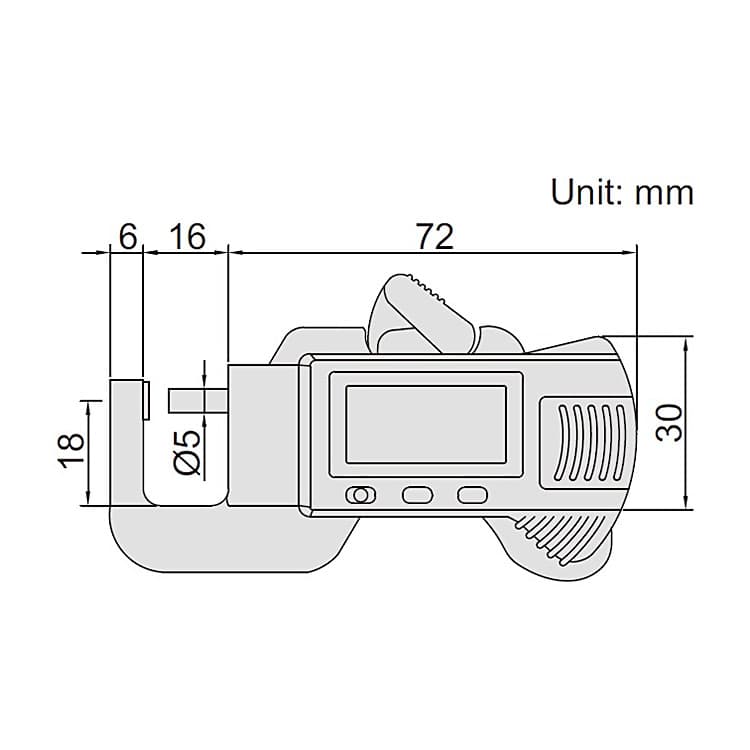 Insize 0 - 12 mm / 0.5 inch Digital Snap Gage, 2166-12 — view 2