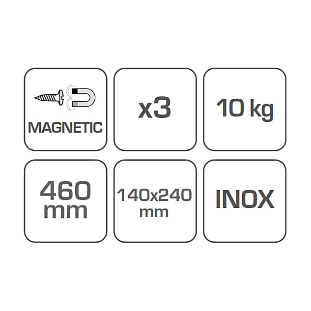 Hogert 460 mm Strips & Magnetic Tray Set, HT4R522 — view 2