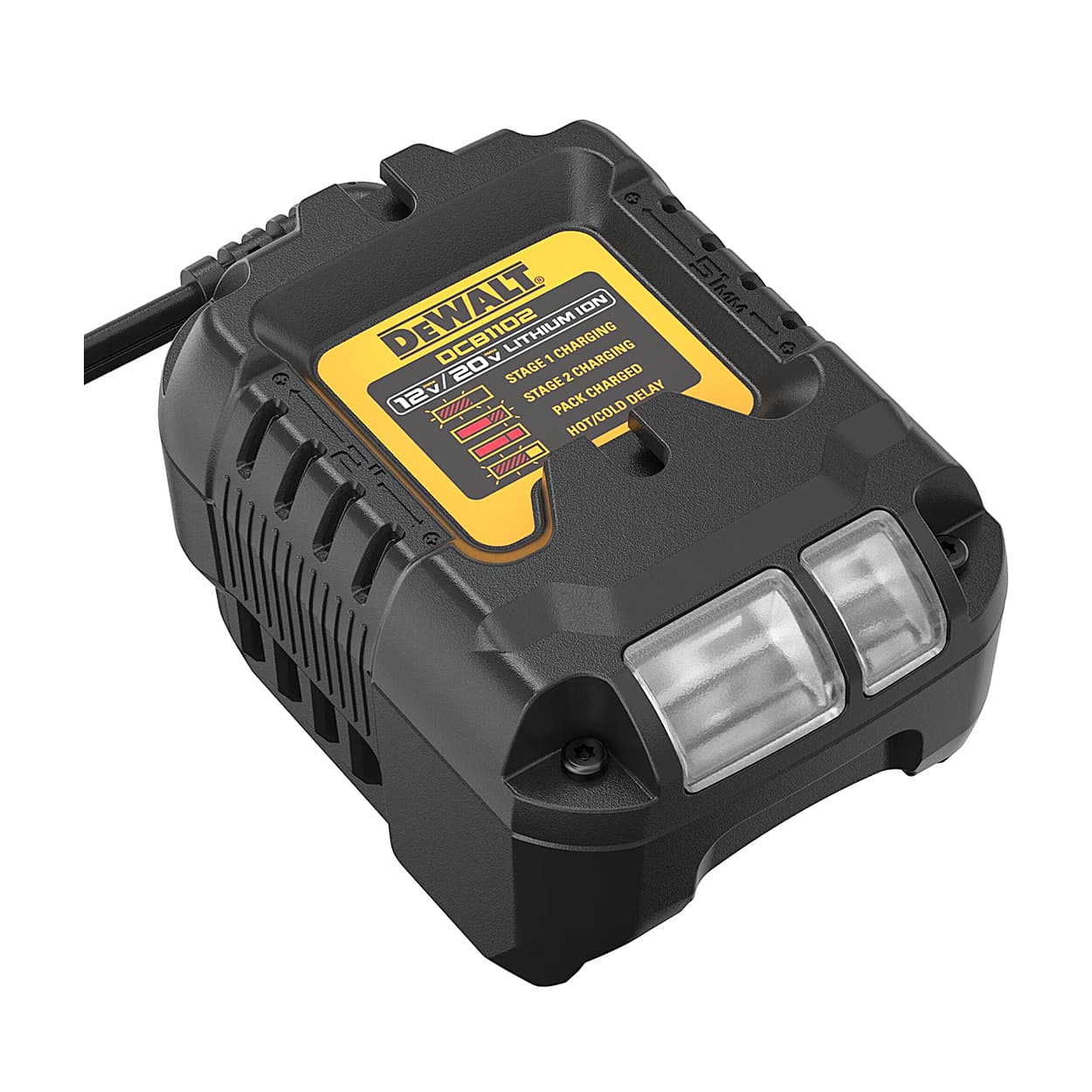 Dewalt 12V / 20V Li-ion 2 Amp Charger, DCB1102 — view 2