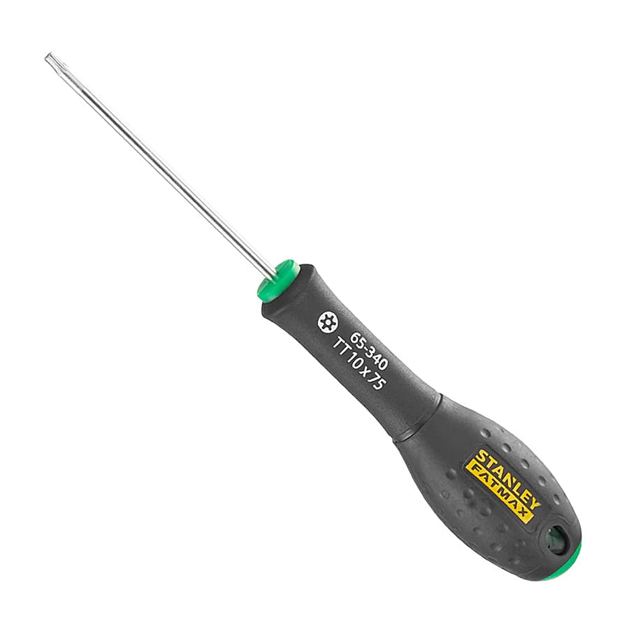 Stanley TT10 x 75 mm Blade Length FatMax Tamperproof Torx Screw Driver, 0-65-340