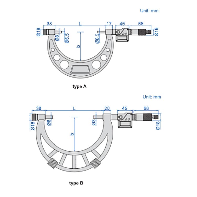 Insize 150 - 300 mm / 6-12" Digital Outside Micrometer With Interchangeable Anvils, 3506-300A — view 3