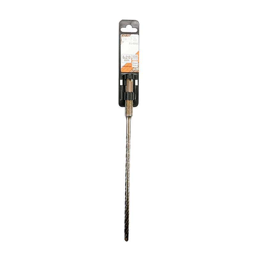 Yato 6.00 x 210 mm SDS Plus 3 Point Masonry Drill Bit, YT-4164 — view 2