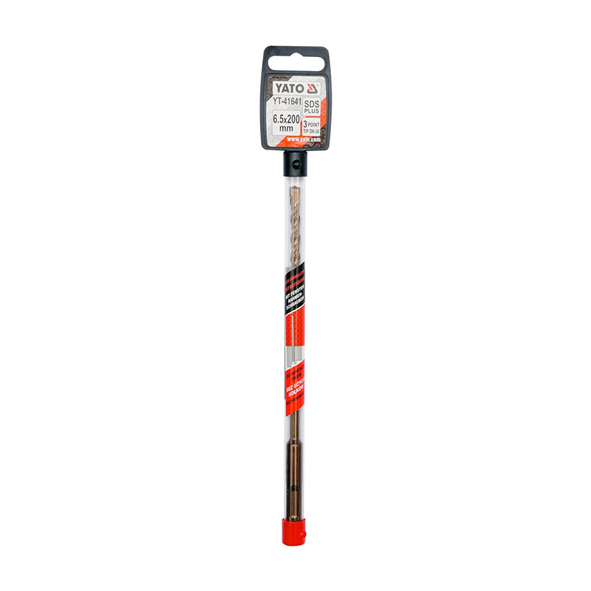 Yato 6.50 x 200 mm SDS Plus 3 Point Masonry Drill Bit, YT-41641