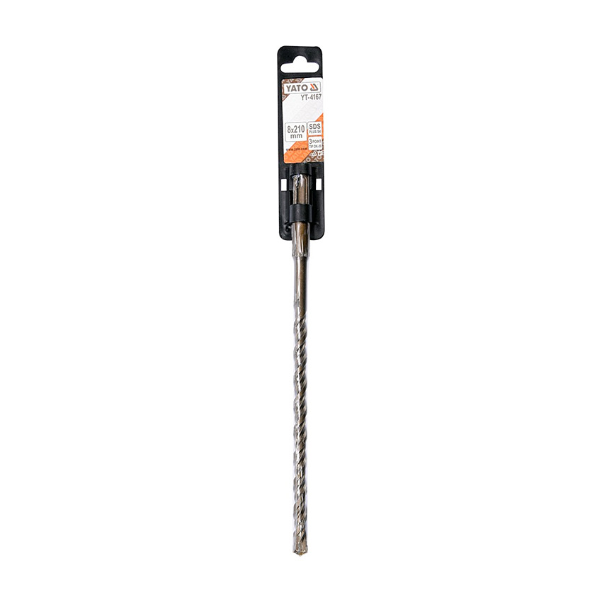 Yato 8.00 x 210 mm SDS Plus 3 Point Masonry Drill Bit, YT-4167 — view 2