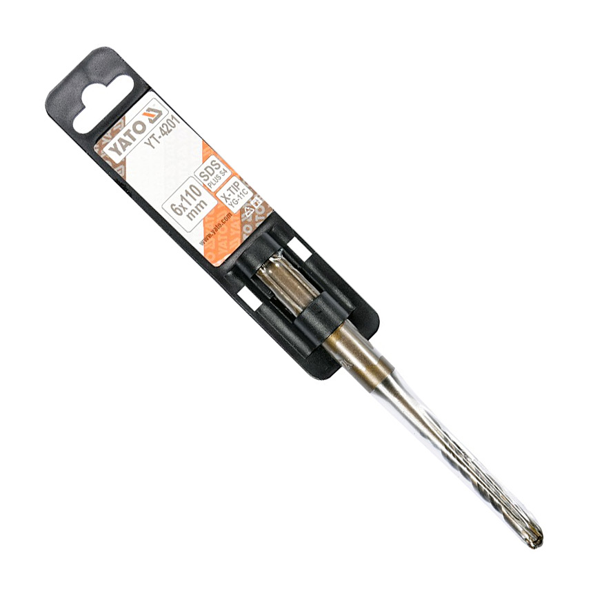 Yato 6.00 x 110 mm SDS Plus Masonry Drill Bit (X-TIP), YT-4201 — view 2