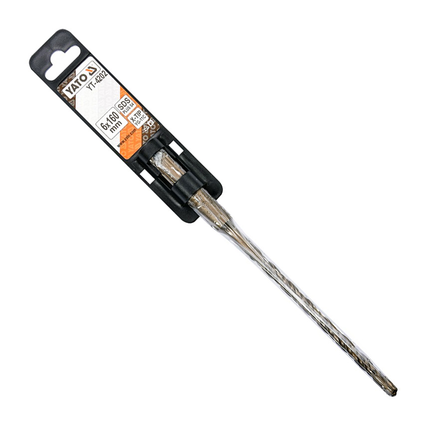 Yato 6.00 x 160 mm SDS Plus Masonry Drill Bit (X-TIP), YT-4202