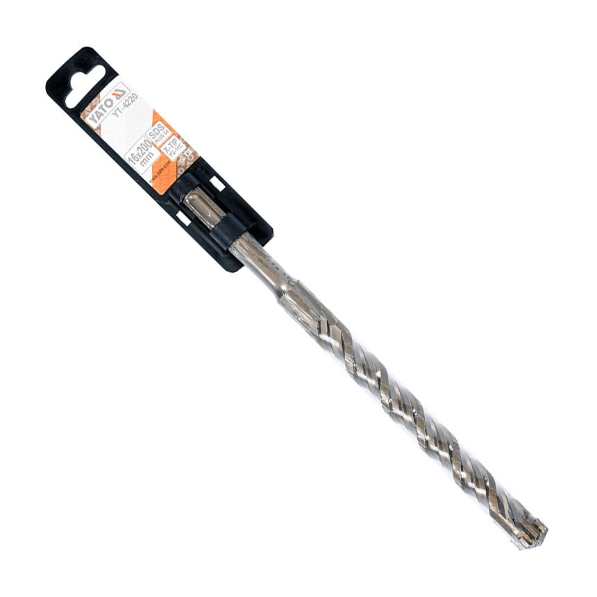 Yato 16 x 200 mm SDS Plus Masonry Drill Bit (X-TIP), YT-4220