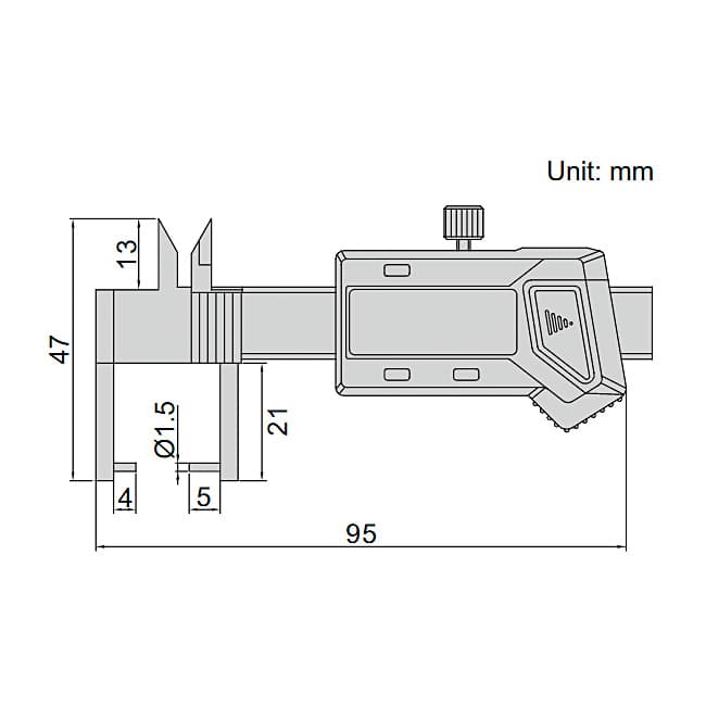 Insize 0 - 25 mm / 0.1 inch Digital 3-Purpose Snap Gage, 2164-25A — view 2