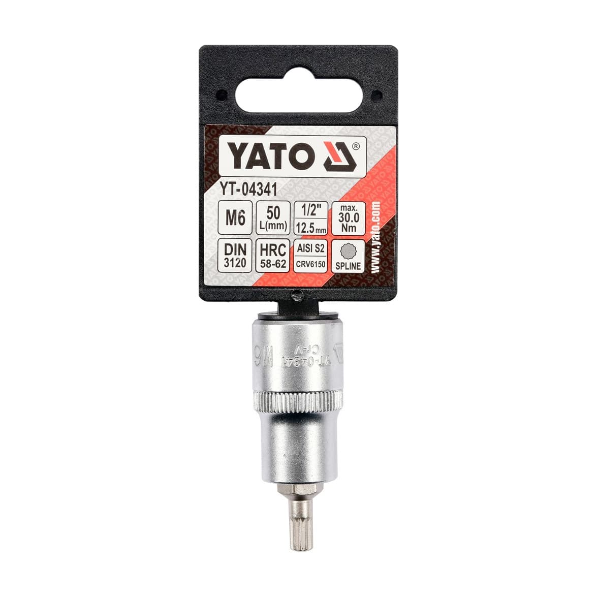 Yato M12 mm, 1/2 Square Drive Spline Bit Sockets, YT-04344