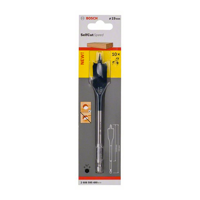 Bosch 19 mm Wood Spade Bit For Self Cut, 2 608 595 490 — view 2