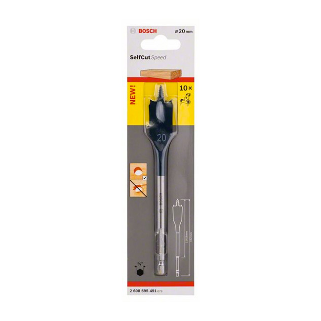 Bosch 20 mm Wood Spade Bit For Self Cut, 2 608 595 491 — view 2