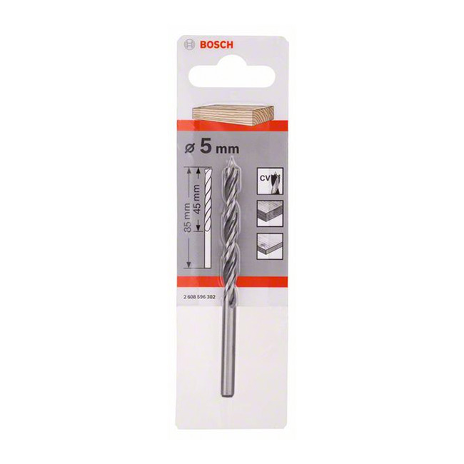 Bosch 5.00 mm Brad Point Drill Bit, 2 608 596 302