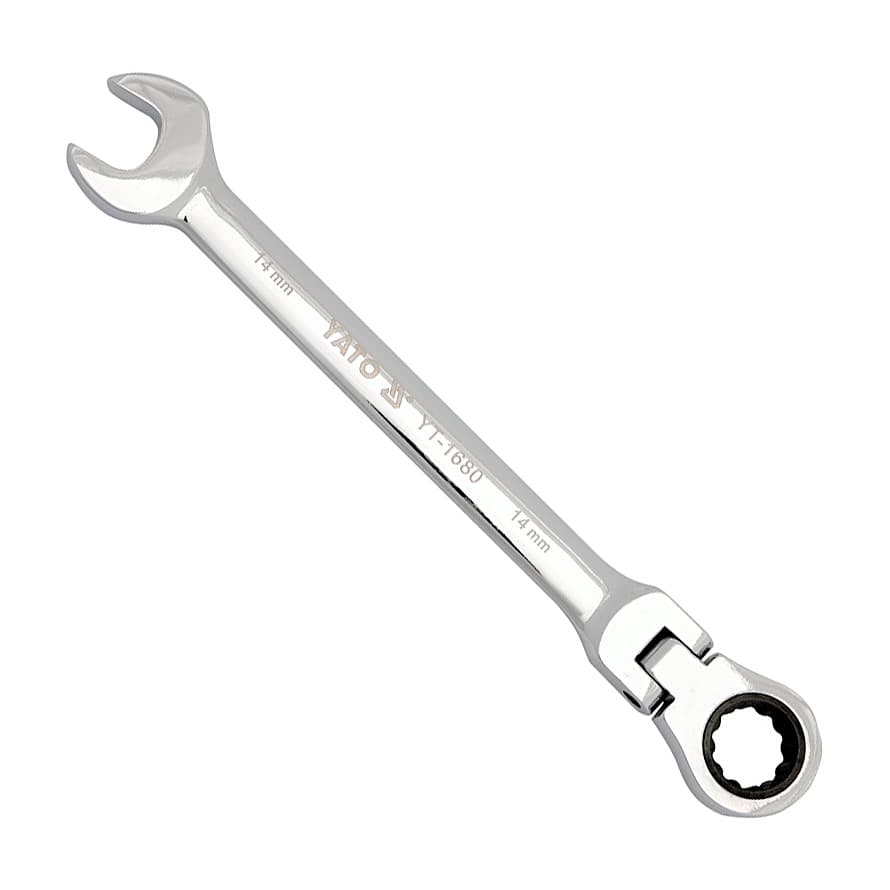 Yato 11 mm Flexible Ratchet Combination Spanner, YT-1677