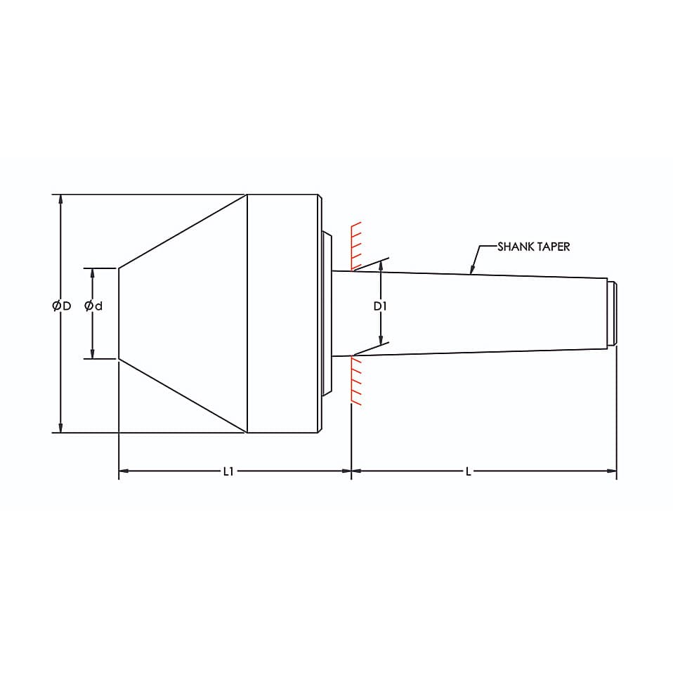 Tooltech MT-3 / 50-90 Blunt Pipe Center, MT-3 50-90 — view 2