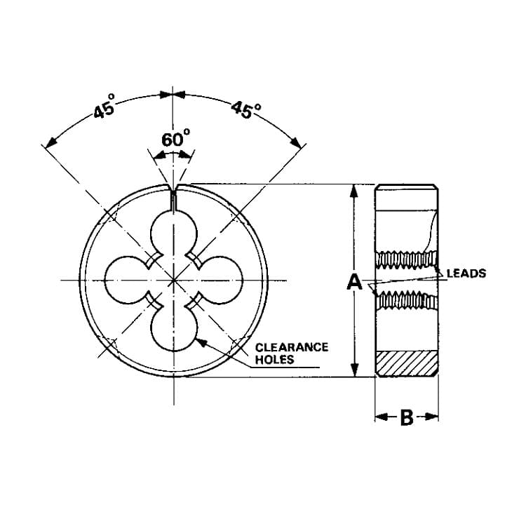 Totem BSF Thread 1/2 inch Carbon Steel Round Dies — view 2
