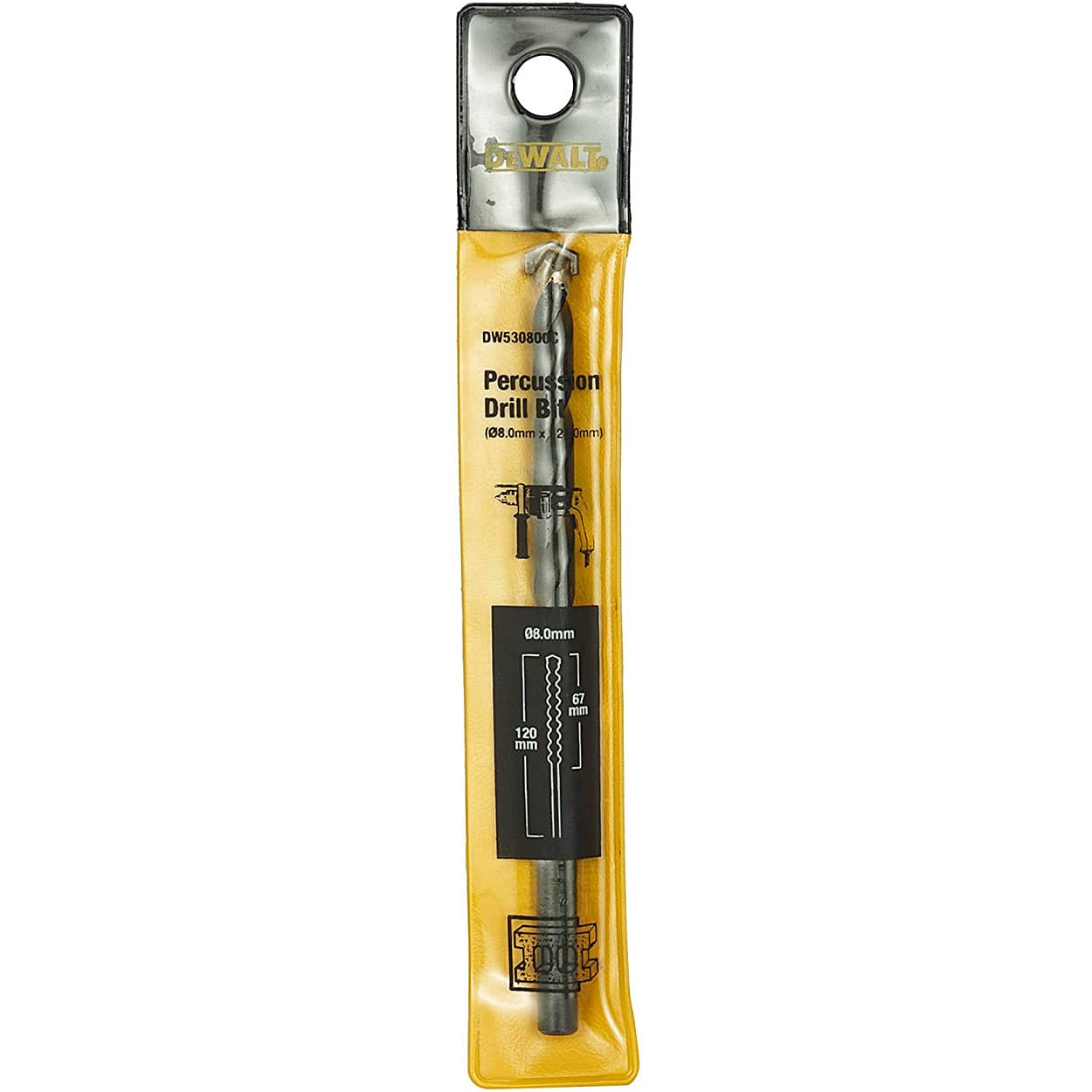 Dewalt 8.00 x 120 mm Masonry Drill Bit, DW530800C-B1 — view 4