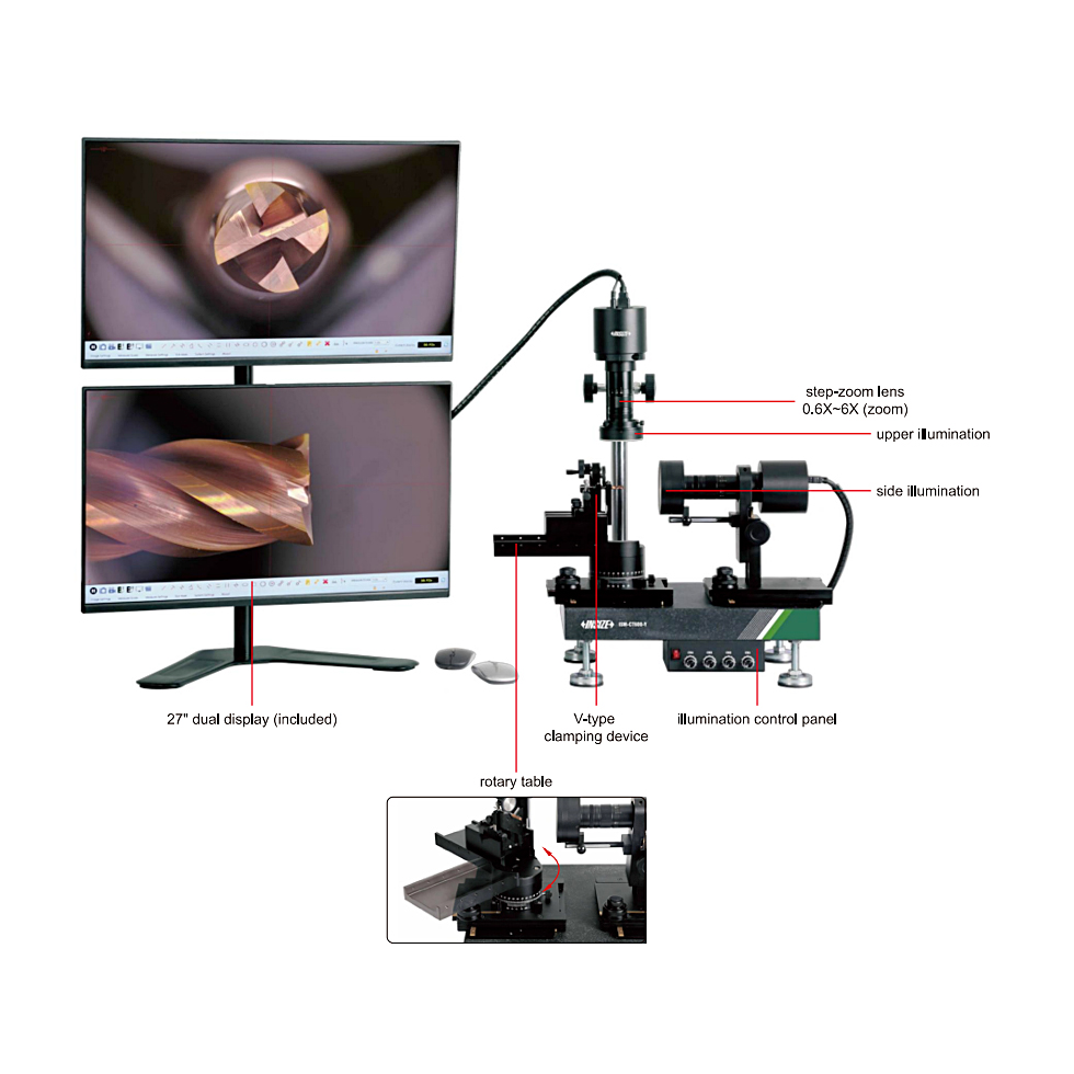 Insize 23X ~ 230X Dual-Display Cutting Tools Microscope, ISM-CT600 — view 2