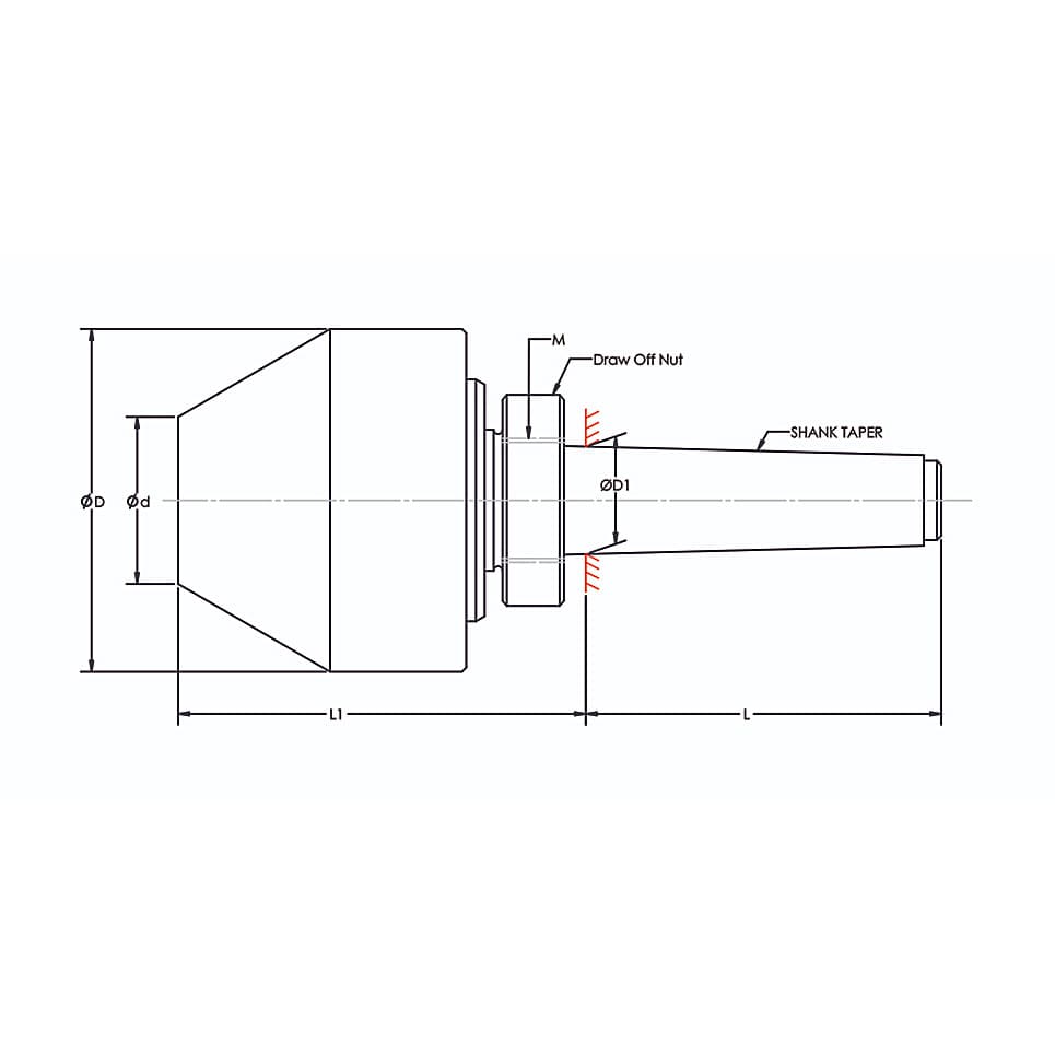 Tooltech MT-4 / 75-150 Blunt Pipe Center, MT-475-150