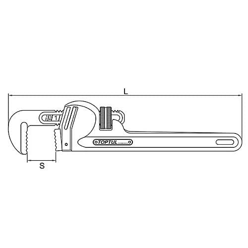 Toptul 18 Inch / 450 mm Pipe Wrench (Cast Iron Body), DDAB1A18 — view 2