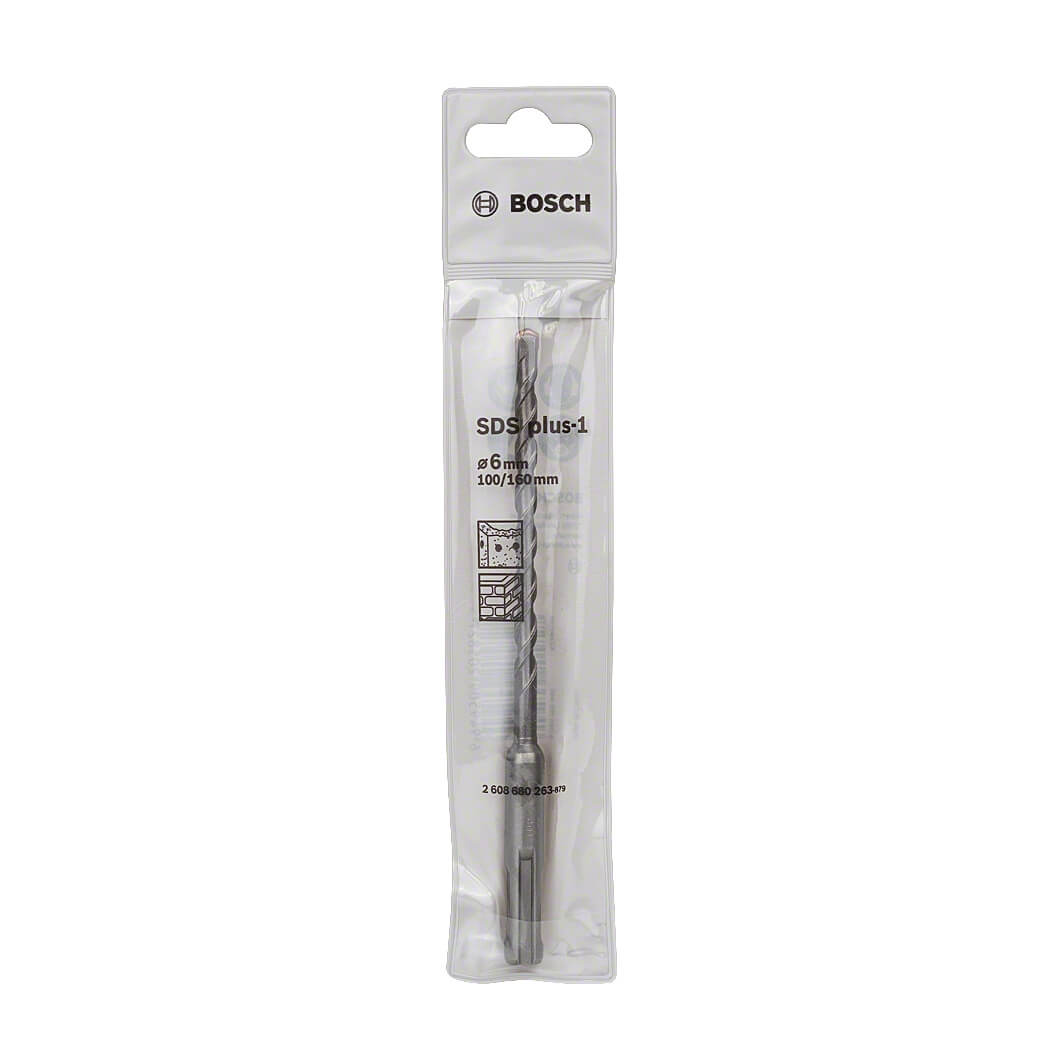 Bosch 6.00 x 160 mm SDS plus-1 Drill Bits, 2 608 680 263