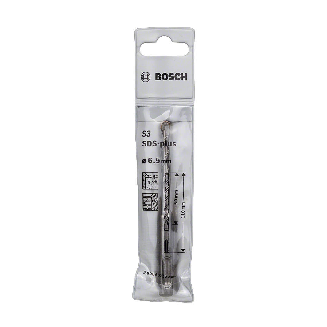 Bosch 6.50 x 110 mm SDS plus-1 Drill Bits, 2 608 680 265