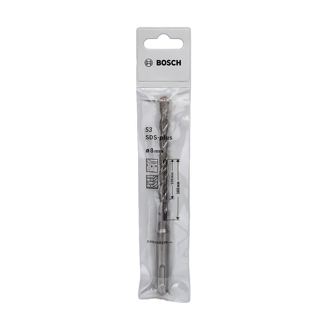 Bosch 8.00 x 160 mm SDS plus-1 Drill Bits, 2 608 680 270
