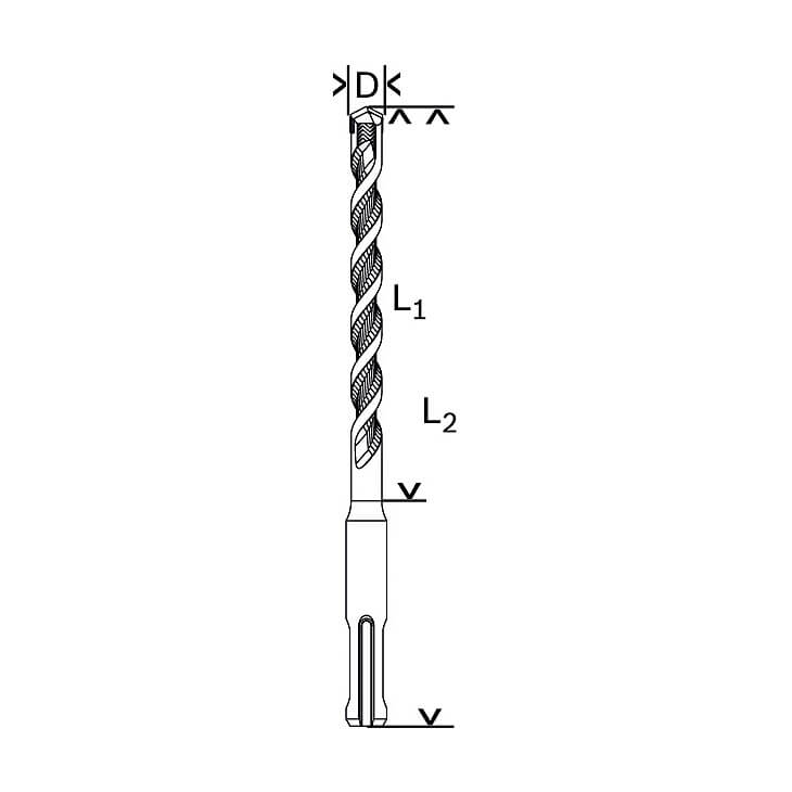 Bosch 8.00 x 260 mm SDS plus-1 Drill Bits, 2 608 680 272 — view 3