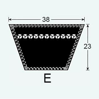 Poly-F Plus E 231 / 5960 mm Pitch Length PB Classical V-Belt — view 4