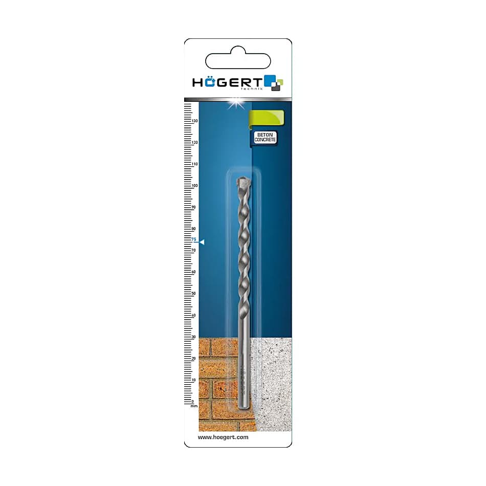 Hogert 6.00 x 150 mm Masonry Drill Bit with Round Shank, HT6D383
