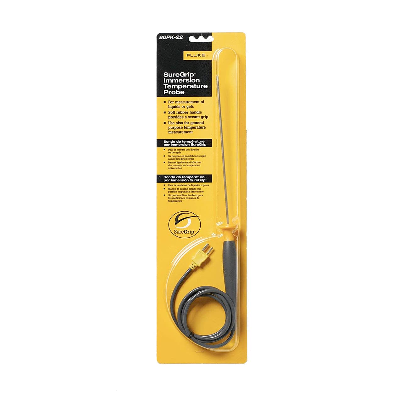Fluke 80PK-22 -40°C - 1090°C SureGrip Immersion Temperature Probe — view 2