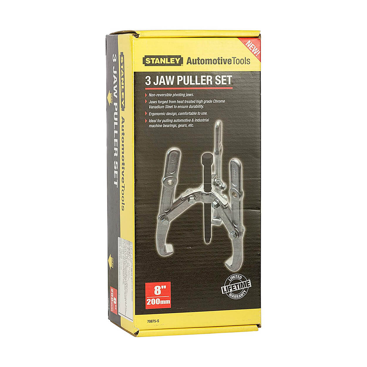 Stanley 200 mm Carbon Steel 3 Jaw Gear Puller, 70875-S — view 3