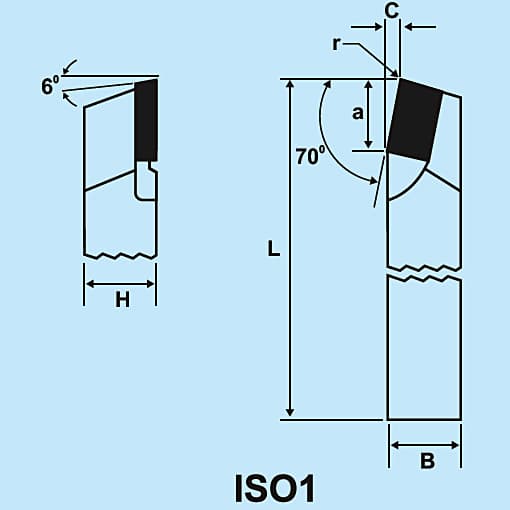 Zenstar 140 mm Length / ISO 1 (110) Bar / Straight Turning Tool (Left Hand), 110-2516