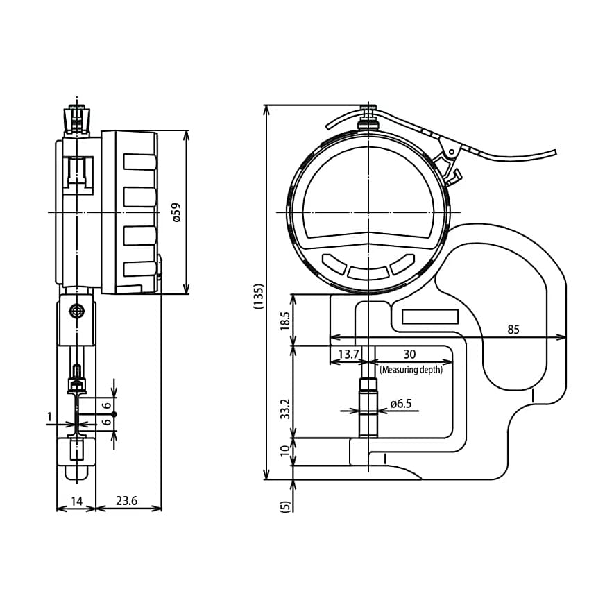 Mitutoyo 0 - 10 mm Blade Type Absolute Digital Thickness Gauge, 547-315A — view 5