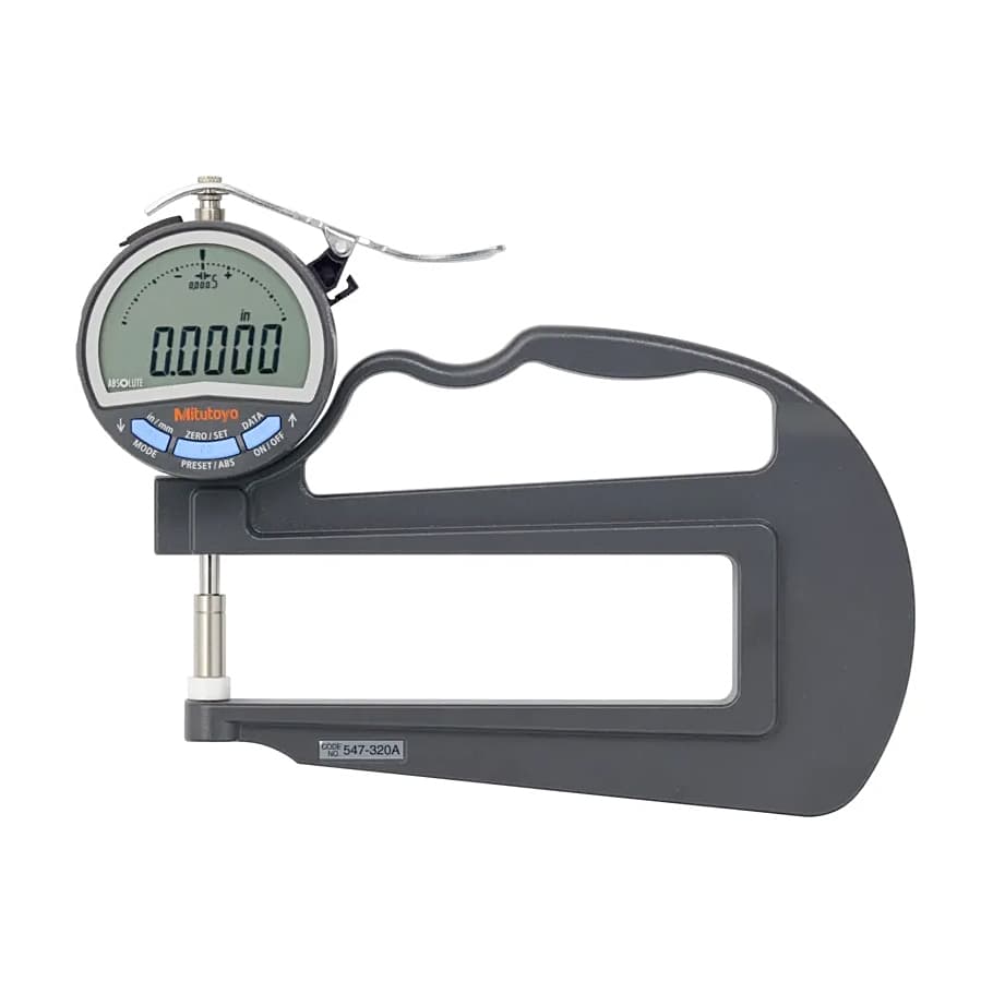 Mitutoyo 10 mm / 0.4 inch Absolute Digital Thickness Gauge (Deep Throat), 547-320A — view 1