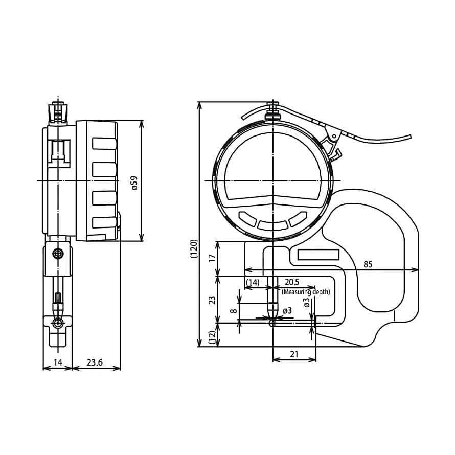 Mitutoyo 0 - 10 mm Absolute Digital Pipe Thickness Gauge, 547-360A — view 5