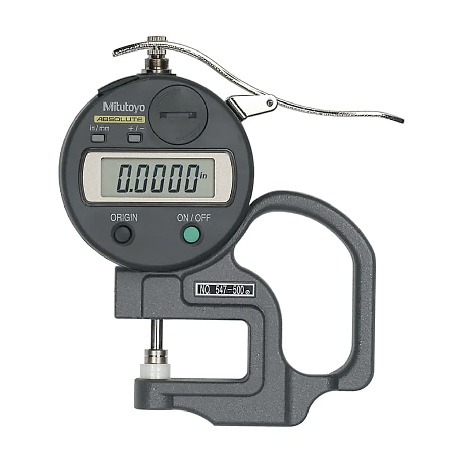 Mitutoyo 12 mm / 0.47 inch Absolute Standard Throat Digital Thickness Gauge, 547-500S — view 1