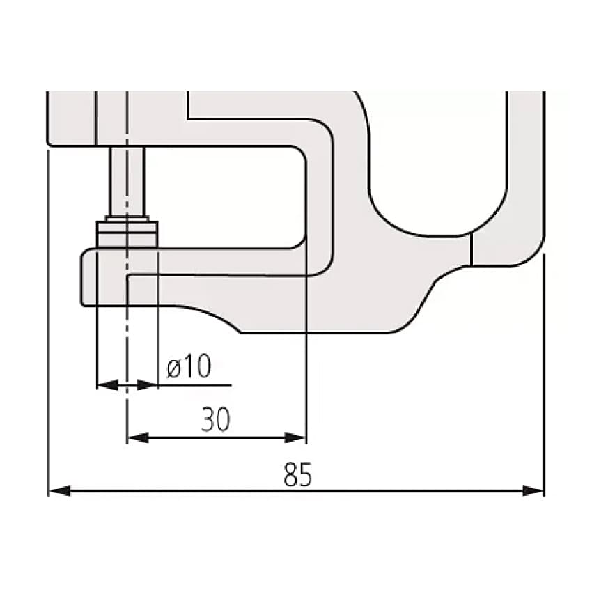 Mitutoyo 12 mm / 0.47 inch Absolute Standard Throat Digital Thickness Gauge, 547-500S — view 2