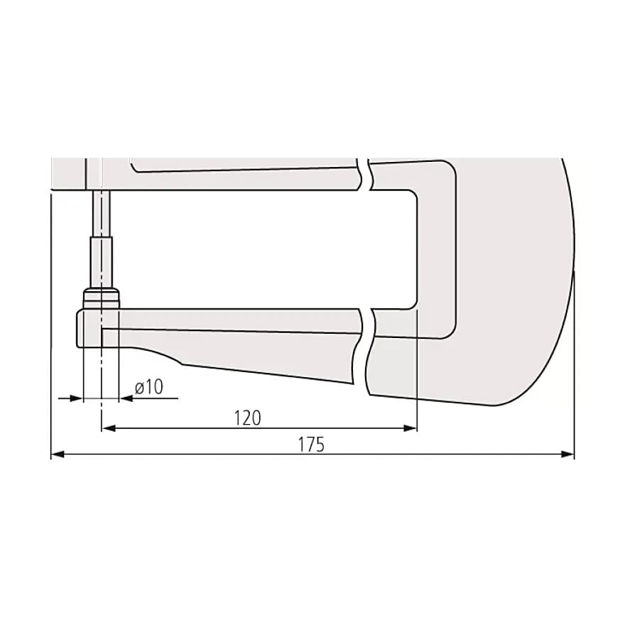 Mitutoyo 12 mm / 0.47 inch Absolute Deep-Throat Digital Thickness Gauge, 547-520S — view 2