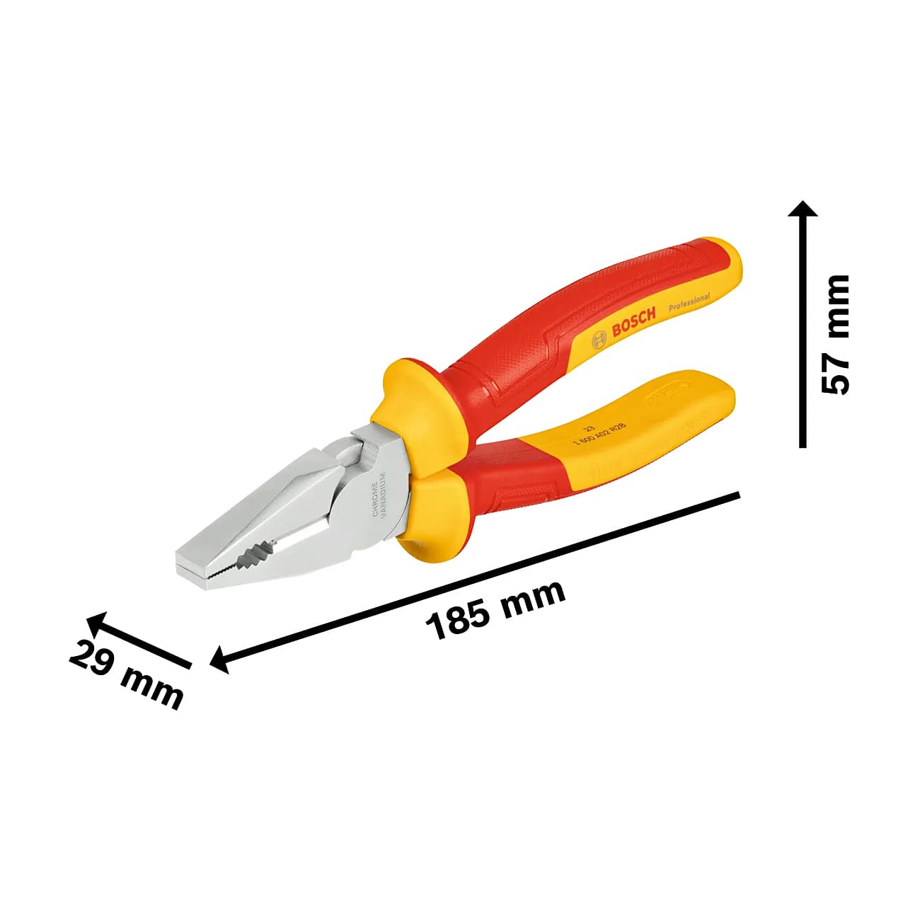 Bosch 7 inch / 180 mm VDE Combination Plier, 1 600 A02 NE1 — view 2