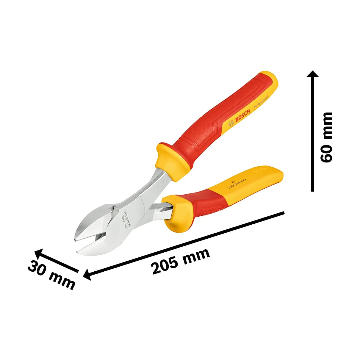 Bosch 8 inch / 200 mm VDE High Leverage Diagonal Side Cutter, 1 600 A02 NE2 — view 2