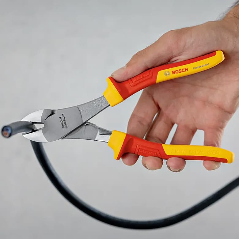 Bosch 8 inch / 200 mm VDE High Leverage Diagonal Side Cutter, 1 600 A02 NE2 — view 3