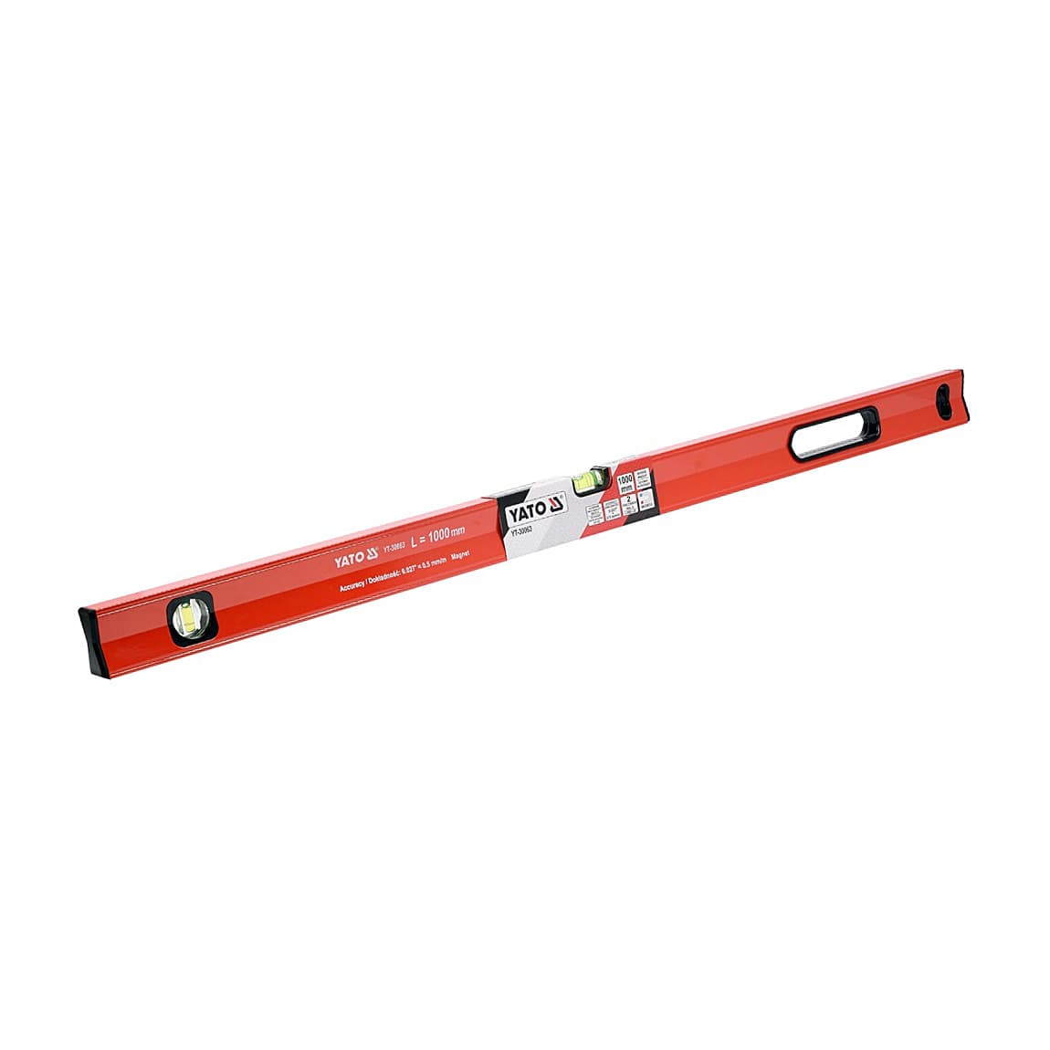 Yato 100 cm / 2 Vials Aluminium Levels With Magnetic Base, YT-30063