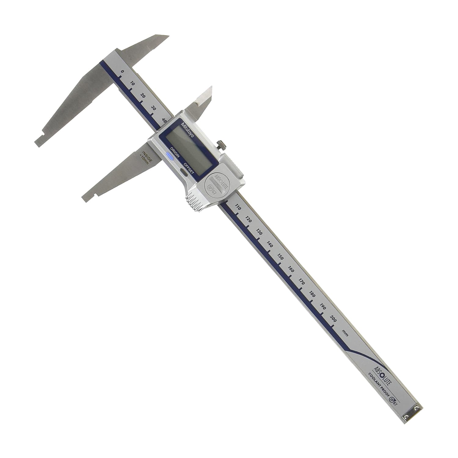 Mitutoyo 0 - 200 mm Absolute Digital Caliper with Nib Style & Standard Jaws (IP67), 551-301-20 — view 1