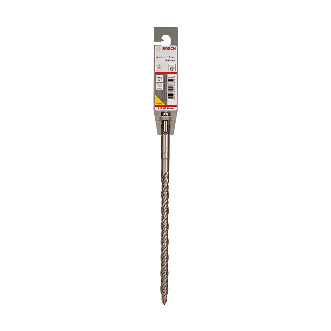 Bosch 10 x 215 mm SDS Plus-5 Drill Bits, 1 618 596 265