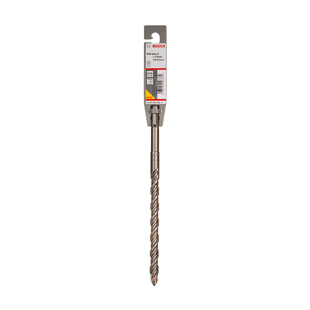 Bosch 12 x 215 mm SDS Plus-5 Drill Bits, 1 618 596 268