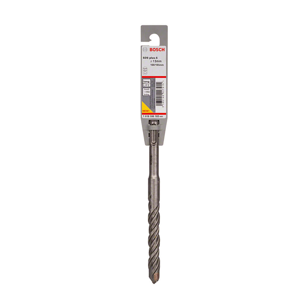 Bosch 13 x 165 mm SDS Plus-5 Drill Bits, 1 618 596 183