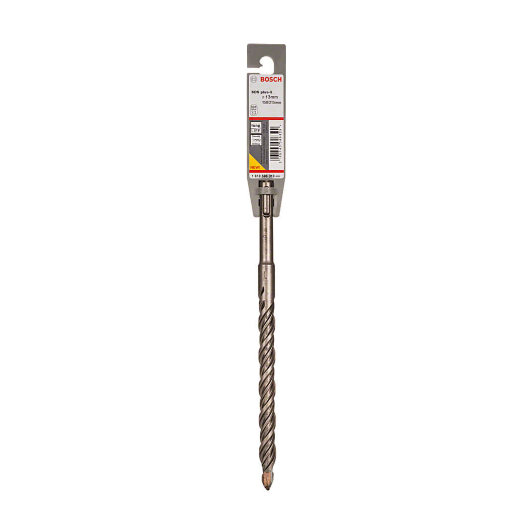 Bosch 13 x 215 mm SDS Plus-5 Drill Bits, 1 618 596 318